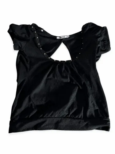Blusa Preta Marisa Feminina com Manga Bufante - Tam. P