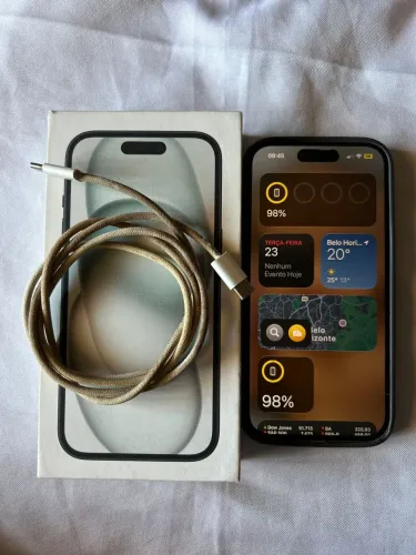 iPhone 15 Azul 128GB | Caixa e Carregador Original | Sem Riscos