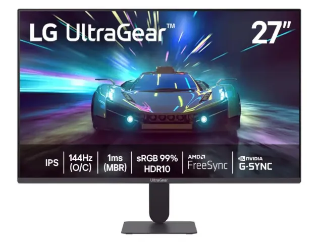 Monitor LG UltraGear? G4, 27G411A-B, 144Hz (O/C), Tela IPS FHD 27", 1ms