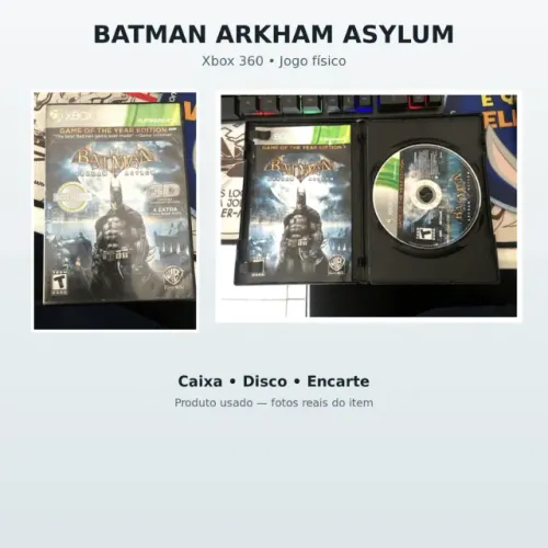 jogo xbox 360: batman arkham asylum goty (completo!)