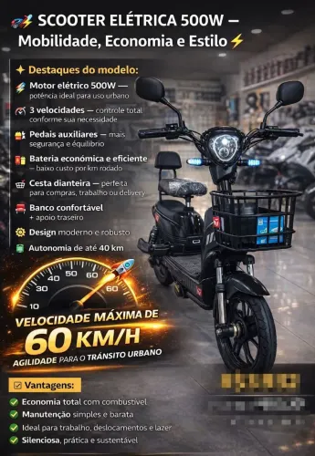 SCOOTER ELETRICA 500W