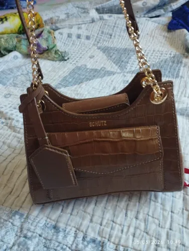 Bolsa Shultz 100% couro original de ombro