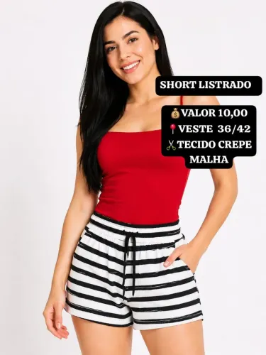 Short Listrado 