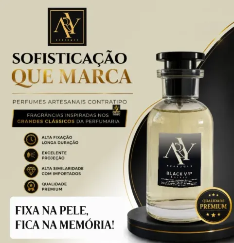 Perfume Black Vip Elixir, inspirado em grandes grifes