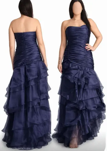 Vestido de Festa Azul Marinho