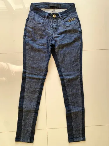Calça da cacau 2 tons de jeans cós alto