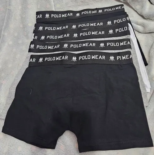 KIT 5 CUECAS CONFORTÁVEIS DE ALGODÃO POLO WEAR SORTIDO