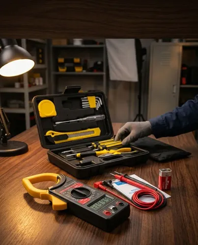Kit Alicate Amperímetro e Maleta de Ferramentas