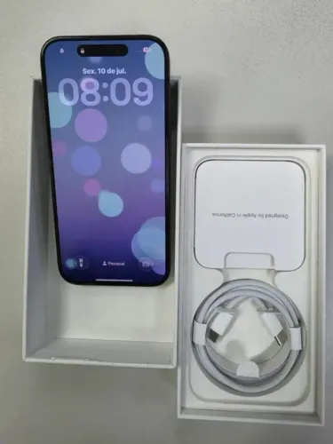 iPhone 15 Pro 256GB - Preto (Bateria 90% - 386 ciclos)