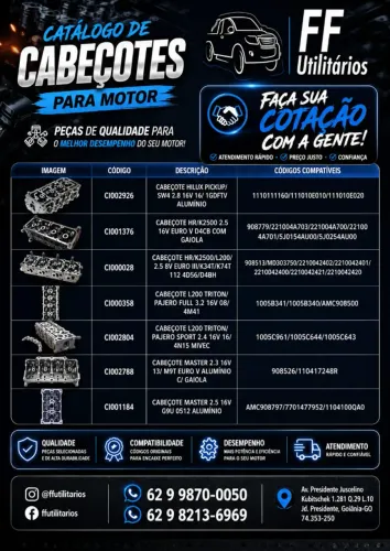 Cabeçote para motores a diesel (Diversas marcas e modelos)
