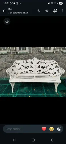 Conjunto de mesa e cadeiras de ferro para jardim