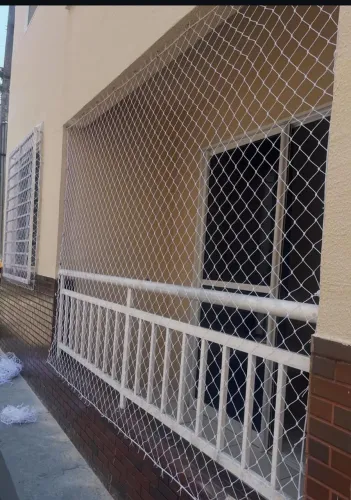 Varanda rede proteção sobre medidas 