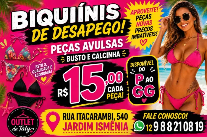Biquínis avulsos. $15.00 cada peca, impecáveis disponível do P ao GG