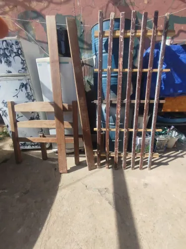 Cama de solteiro sucupira completa