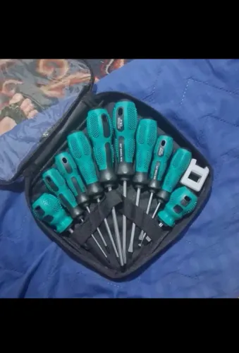 Kit Jogo Chave Fenda E Philips Imantado Profissional 10 Pçs