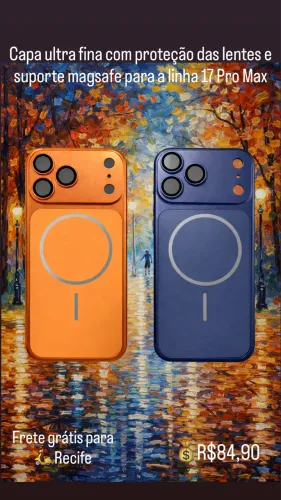 Capa iPhone 17 pro max fechada + película 3D