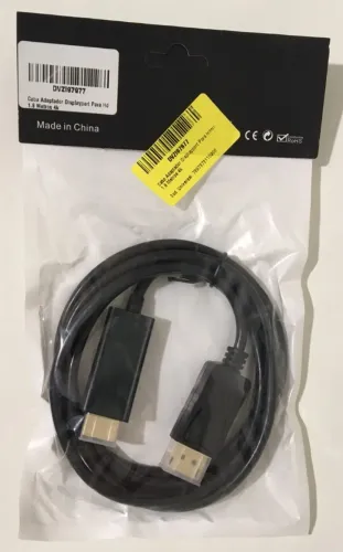 Cabo Adaptador Displayport para Hdmi 4K de 1,8 Metros - NOVO