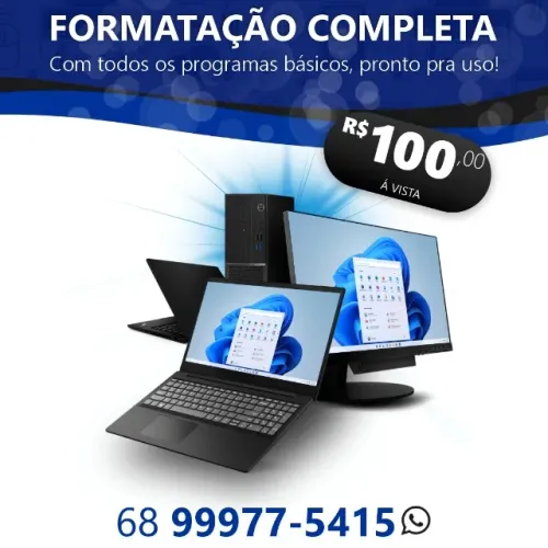 Formatação completa: Windows 11, Office, programas e backup dos arquivos