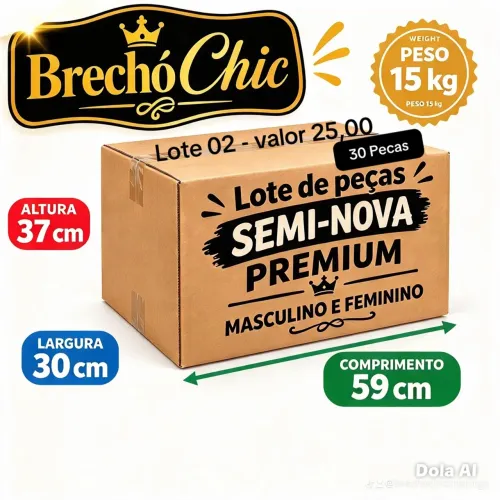 ? Lote 02 ? 30 Peças Semi-Novas Premium ? Brechó Chic