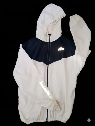 2 CORTA-VENTO LACOSTE,PRETO/BRANCO
