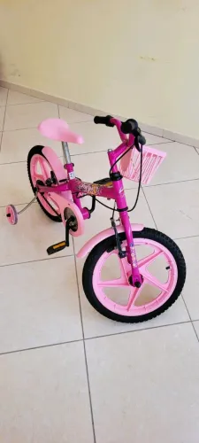 Bicicleta Infantil Rosa Aro 14 - Seminova, Linda e Pronta para Pedalar ?