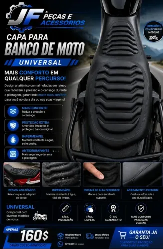 Capa para banco de moto universal