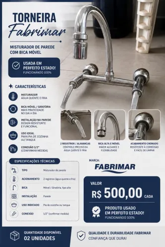 Vendo 2 torneiras/misturadores 