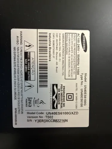 Tc Samsung 40 polegadas