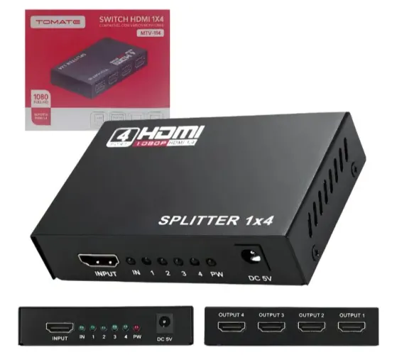 Splitter HDMI 1x4 - Divisor de Sinal HDMI