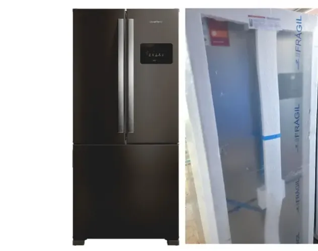 Geladeira Frost Free French Door 3 Portas Preta Brastemp