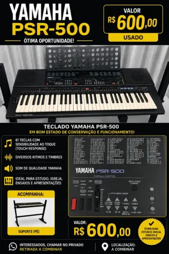 Teclado Yamaha PSR-500