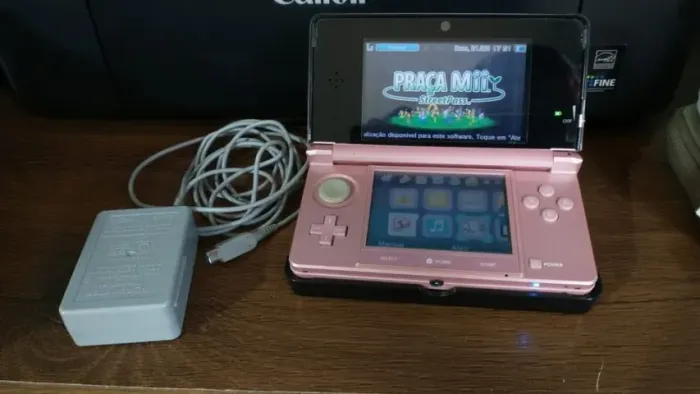 Nintendo 3DS Completo + 4 JOGOS (Versão rara Pearl Pink)