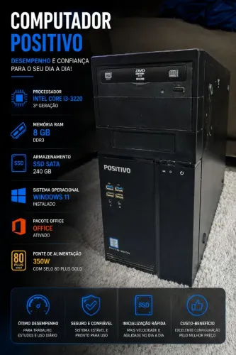 Pc i3 8gb + SSD