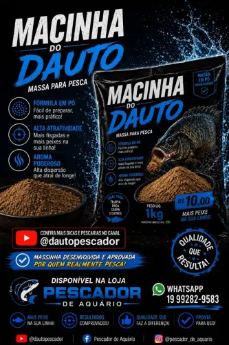 Massa para pescar tilapia 9,00 o kg