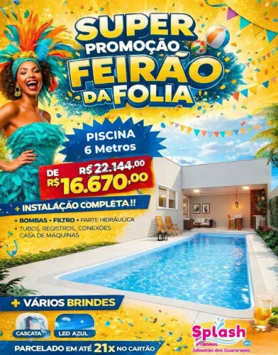 Promoção de Carnaval 6 mts com Instalação Completa 