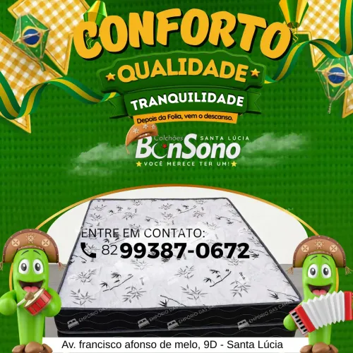 Colchão D20 solteiro a partir R$ 309,99 casal a partir R$ 469,99 Bonsono 