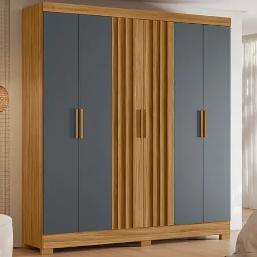 Roupeiro caio 100% mdf portas ripadas