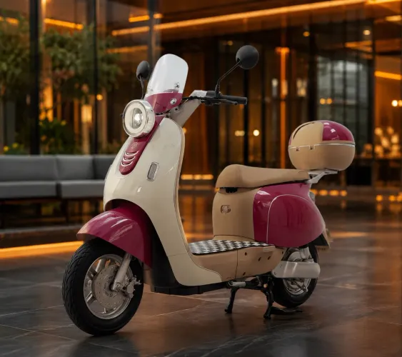 Scooter Elétrica Retrô - Design exclusivo e acabamento premium
