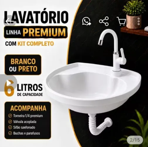 Vendo pia completa PVC Lavatório Vale Max