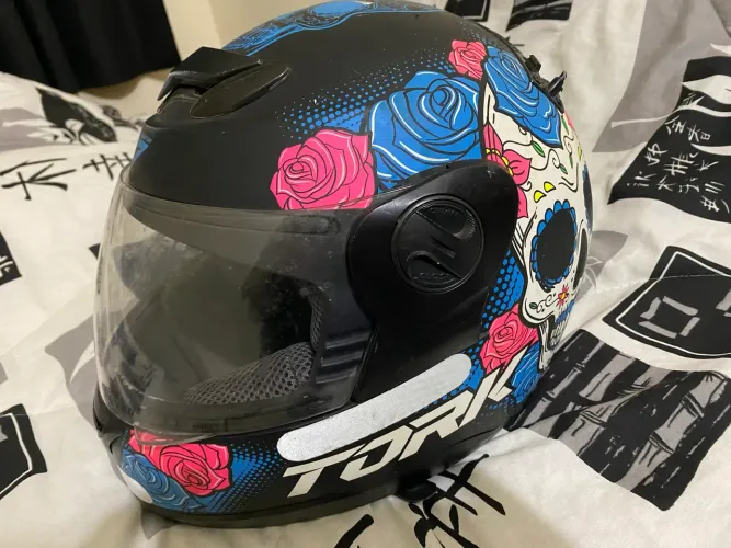 Capacete Evolution G7 Mexican Skull Matte Black tamanho 59/60