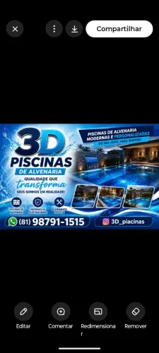 3D piscinas (construção de piscinas)