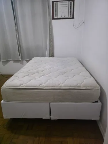Cama box casal (mola ensacada) - Base Bipartida