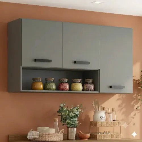 Armário Aéreo 3 Portas Fendi | Frete Grátis