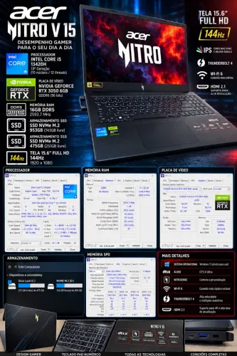 NOTEBOOK GAMER ACER NITRO V15