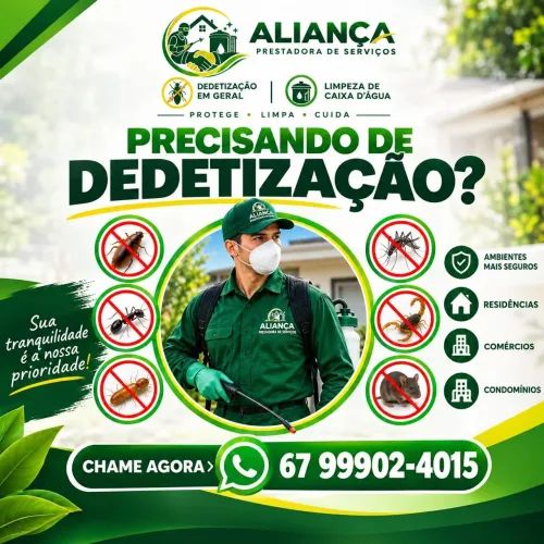 Limpeza de caixa d'água e dedetização em geral