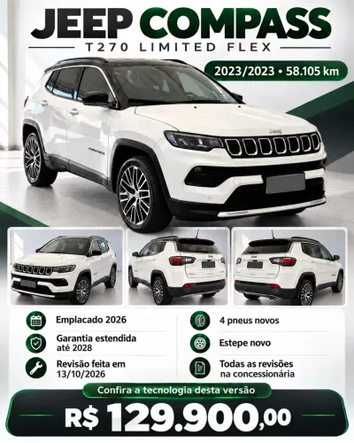 Jeep Compass Limited T270 1.3 TB 4X2 Flex AUT 2023