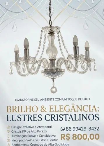 LUSTRE DE 6 LAMPADAS DE LED
