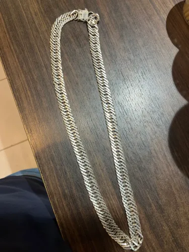 Cordão de prata 10 mm 70cm