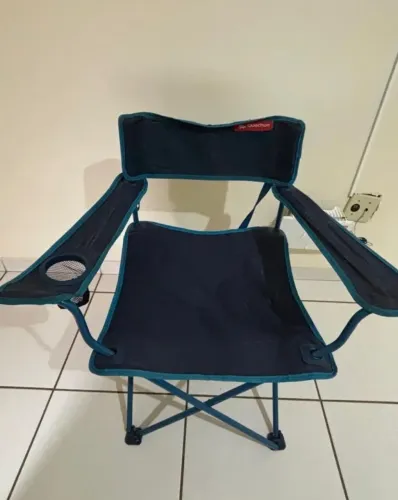 Cadeira de Camping Dobrável Quechua Azul