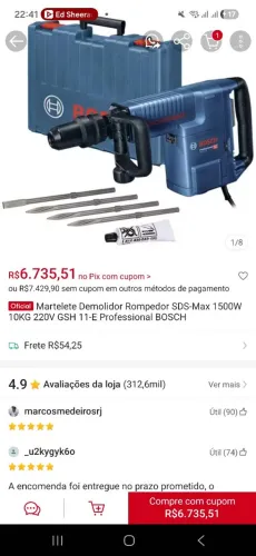 Ferramendas usadas pacote